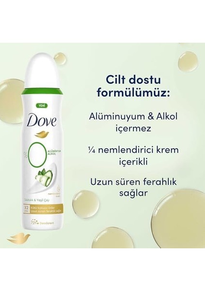 Dove Kadın Deodorant%0 Alüminyum Salatalık & Yeşil Çay 150ML fiyatları