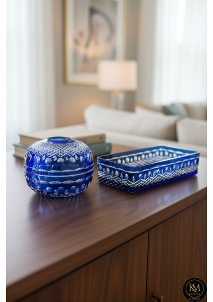 Kristal Dekor 2'li Baton Kase Peçetelik