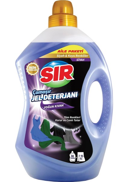 Sır Çamaşır Jel Deterjanı Siyah ve Koyu Renkliler 3 L