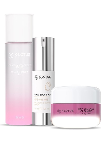 K-Lotus Beauty Siyah Nokta ve Karşıtı Bitkisel Içerikli Cilt Bakım Seti modelleri