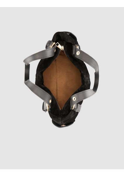 Kemer Askılı Siyah Süet Kadın Çantası indirimleri