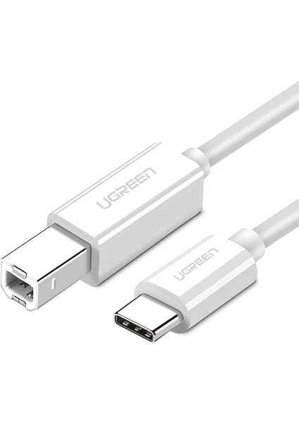 Type-C USB B Yazıcı Kablosu, 1.5 Metre, Beyaz