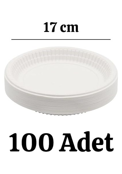 Tabak 100'LÜ 17 cm Beyaz Plastik Tabak fiyatları