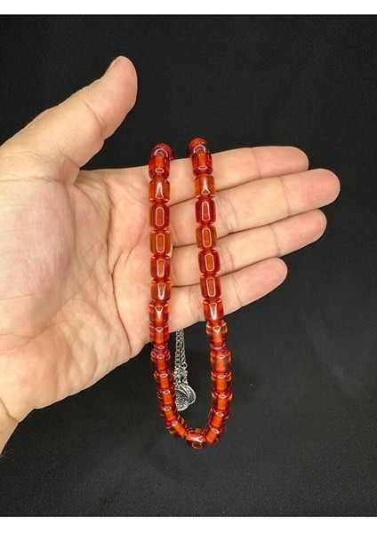 Toz Kehribar Tesbih Bal Renkli Kapsül Kesim 11MMX9MM T-578