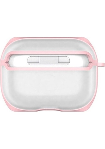 Apple Airpods Pro 1. Nesil Uyumlu Buzlu Transparan Renkli Çizgili Kılıf Bumper Koruma Kabı Hybrid