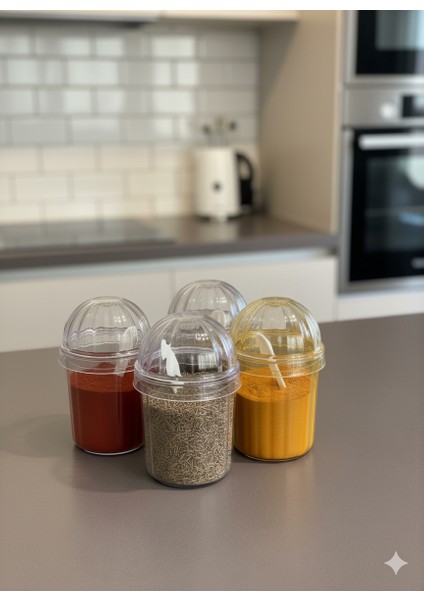 4'lü Kaşıklı Etiketli Baharatlık modelleri