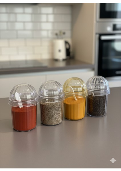 4'lü Kaşıklı Etiketli Baharatlık fırsatları