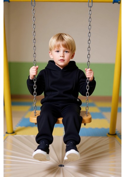 Erkek Çocuk Kapüşonlu Sweatshirt ve Eşofman Altı Iki Parça Takım Konforlu Günlük Giyim Kaliteli modelleri