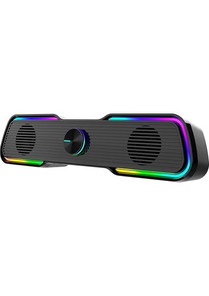 N-169B Aux Stereo 2.0 Rgb Masaüstü Gaming Oyuncu Hoparlör Speaker