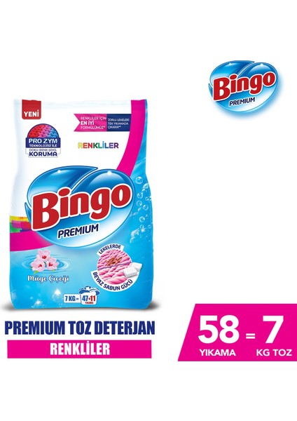 Premium Toz Çamaşır Deterjanı 7 kg Renkli