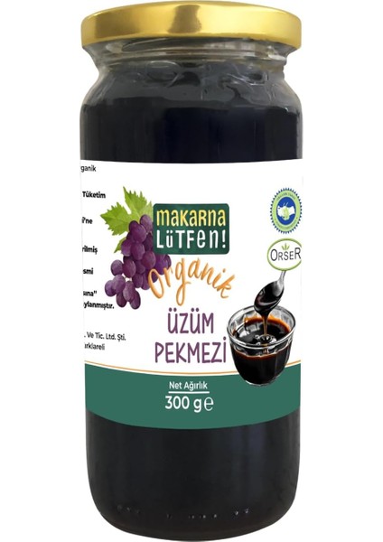 Organik Üzüm Pekmezi 300 G
