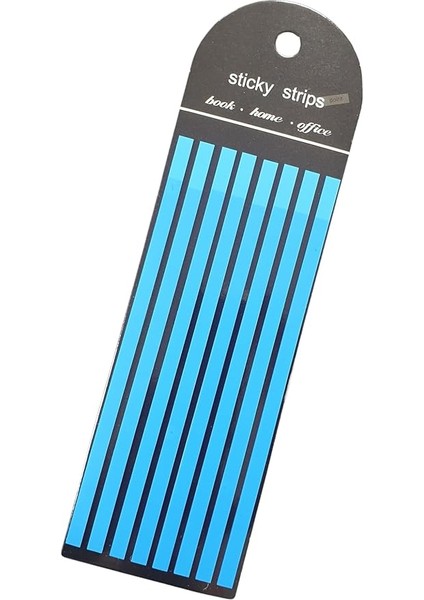 Sticky Notes Şeffaf Renkli Yapışkan Postit Not Kağıdı Etiketi Uzun Şeritler (Mavi)