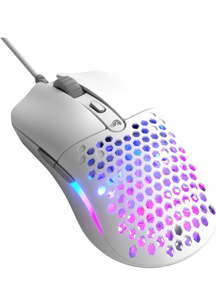 Model O Eternal Rgb Kablolu Gaming Mouse - 55G Ağırlık - Kişiselleştirilebilir Rgb - 6 Tuş - 12K Dpı - Beyaz- GLO-OE-W-WHT