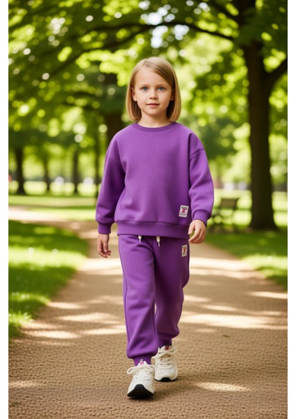 Kız Çocuk Rahat Örme Iki Parça Takım Kaliteli Şık Rahat Günlük