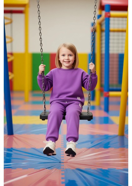 Kız Çocuk Rahat Örme Iki Parça Takım Kaliteli Şık Rahat Günlük modelleri