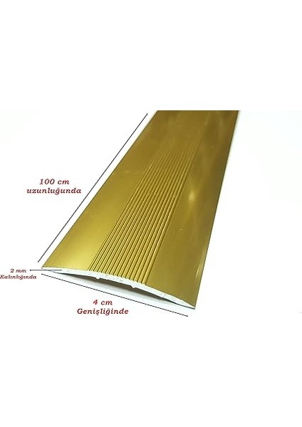 Eşik Profili Parke Zemin Geçiş Profili Kapı Eşikliği Sarı 4 cm Genişlik 100 cm Uzunluk fiyatları