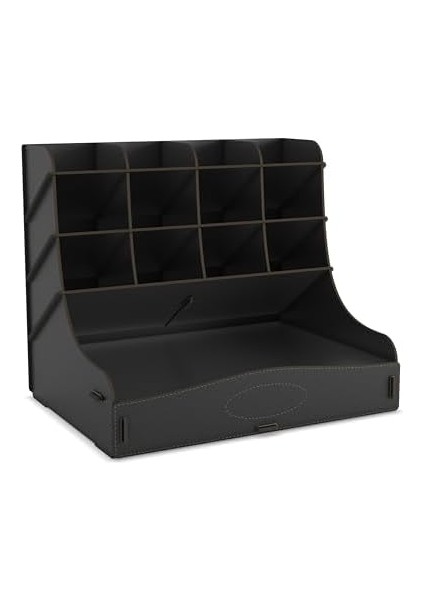 Chamber 12 Gözlü Büyük Boy Masaüstü Düzenleyici, Masaüstü Organizer Çekmeceli A4 Evrak Rafı (Siyah) modelleri