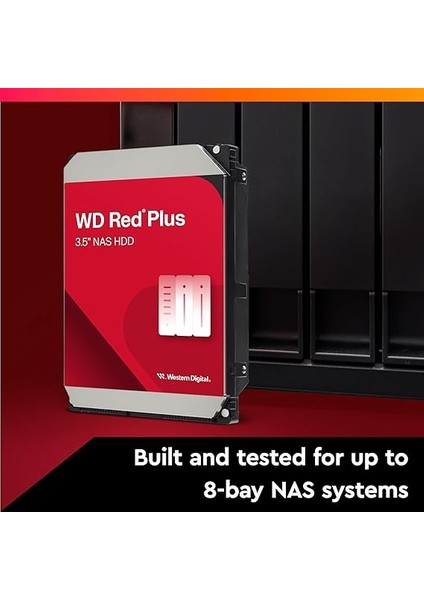 Digital 4tb Wd Red Plus Nas Dahili Sabit Disk HDD - 5400 Rpm, Sata 6 Gb/s, Cmr, 256 MB Önbellek, 3.5" -WD40EFPX modelleri