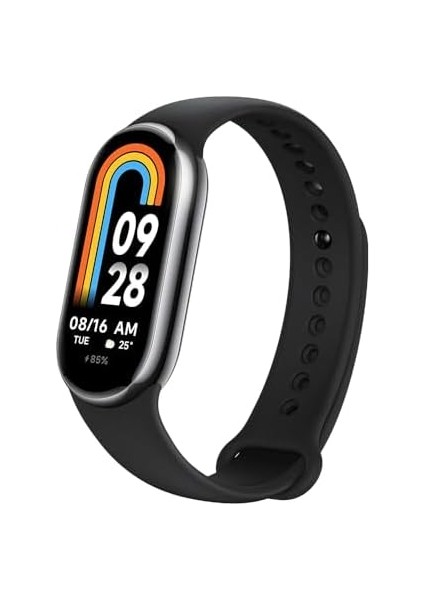 Smart Band 8, Metal Çerçeve, 1,62 Inç (4 Cm) Amoled Ekran, Aktif Parlaklık, Sağlık Izleme, 60 Hz Yenileme Hızı, 200’DEN Fazla Kadran, 16 Günlük Pil Ömrü, 5 Atm Su Geçirmezlik, Siyah fiyatları