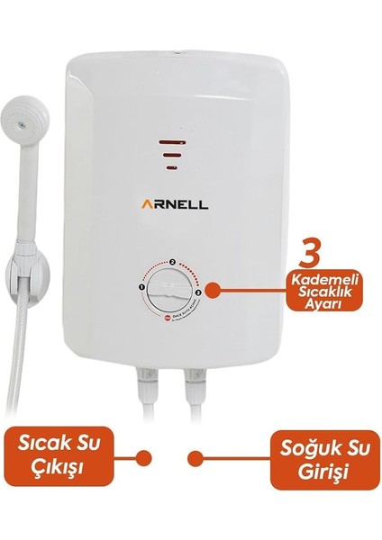 Şofben Elektirikli Ani Su Isıtıcısı Banyo ve Mutfak Şofbeni -7500 Watt modelleri