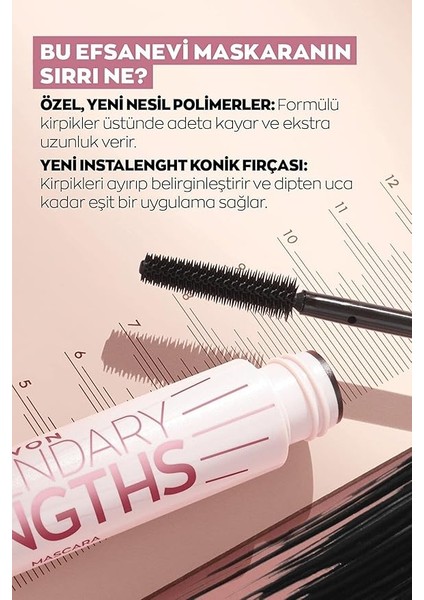 Legendary Lengths Hacim ve Uzunluk Veren Siyah Maskara 10 Ml. indirimleri