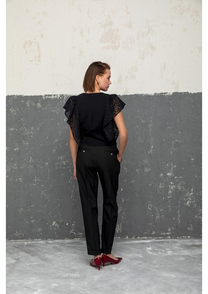 Dantel Kollu Bluz 26W10861