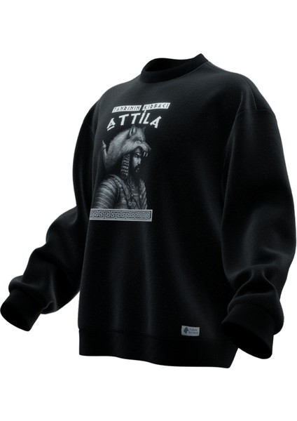 Attila (Tanrının Kırbacı) Baskılı Oversıze Sweatshırt (Unısex) fiyatları