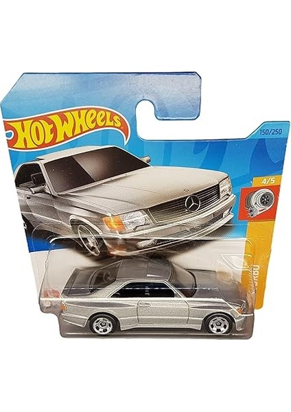 Wheels - ´89 Mercedes-Benz 560 Sec Amg - Hw Turbo 4/5 - HKK85 - Kısa Kart - Gümüş Metalik - Mattel 2023 fiyatları