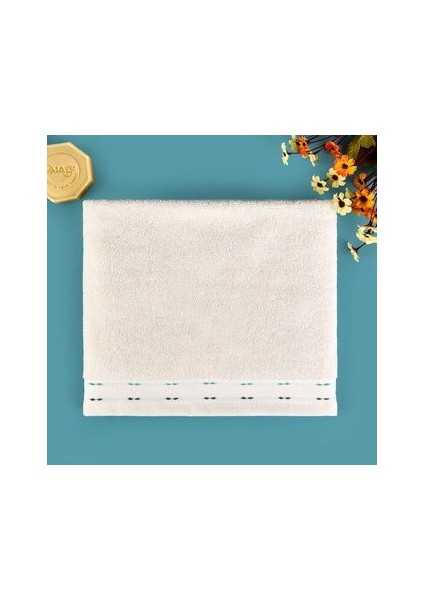 Soft Tiny Yüz Havlusu - Ekru / Renkli - 50X90 cm