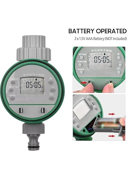 Otomatik Sulama Zamanlayıcısı Programlanmış Bahçe Sulama Zamanlayıcısı Pille Çalışan Çim Tarım Arazileri Avlu Sera Için Akıllı Su Sulama Kontrol Cihazı Genel fırsatları