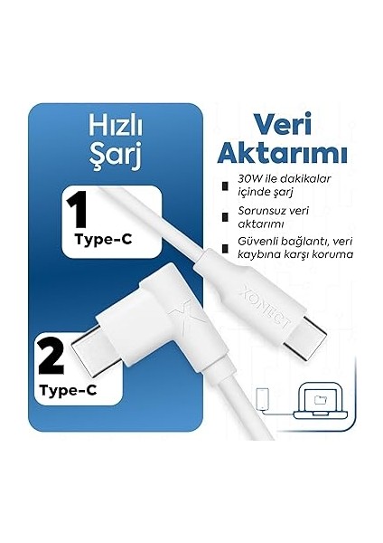 Type-C To Type-C ile Uyumlu iPhone ve Samsung ile Uyumlu Hızlı Şarj ve Data Kablosu 100 cm L Tipi Gaming Hasır Örgülü (Siyah) modelleri