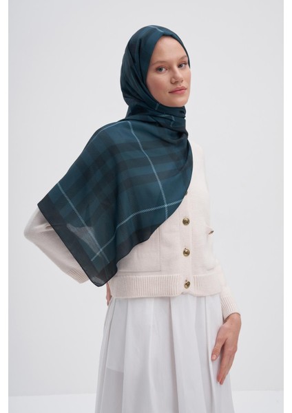 Echo Pamuk Şal Cuadros Petrol Mavisi fiyatları