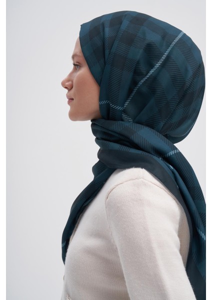 Echo Pamuk Şal Cuadros Petrol Mavisi modelleri