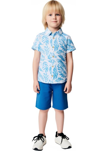 Erkek Çocuk Kısa Kollu Gömlek ve Şort Seti Yaz Koleksiyonu Kaliteli Şık Rahat fiyatları