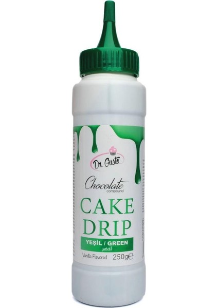 Yeşil Cake Drip 250 G – Pasta, Kek ve Tatlı Üzeri Kaplama Sosu
