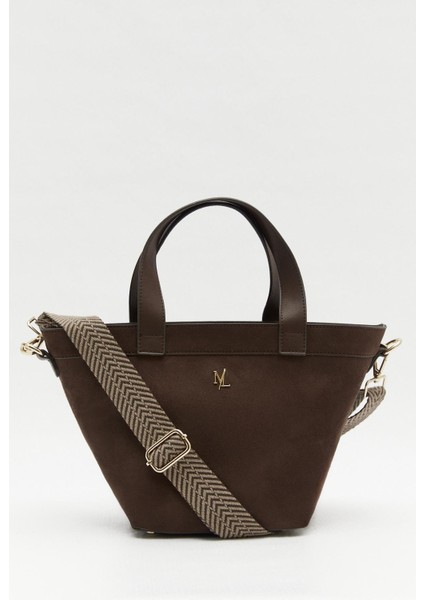 City Süet Çanta Kahverengi