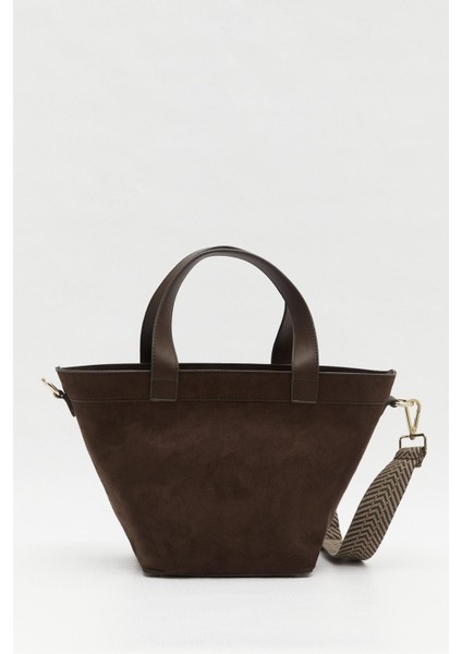 City Süet Çanta Kahverengi modelleri