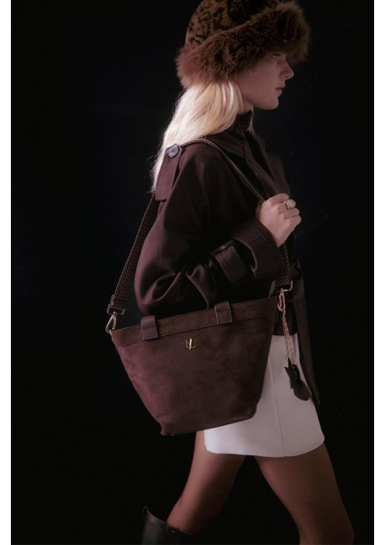 City Süet Çanta Kahverengi indirimleri