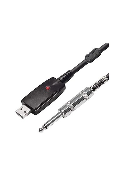 USB 2.0 Arabirimi Erkek - 1/4" Ts Mono Elektrik Gitar Dönüştürücü Kablo Stüdyo Ses Kablosu Gitar Bilgisayar Bağlantı Kablo Adaptörü Enstrüman Kayıt Vokal Için fiyatları