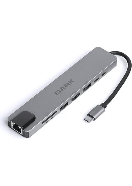 USB 3.1 Type-C 8 In 1 Ethernet/hdmı/tf Sd Kart Okuyucu/usb 3.0 - USB 2.0 / Usb-C & Usb-C Pd Dönüştürücü Çevirici Hub (DK-AC-U31X40) fiyatları