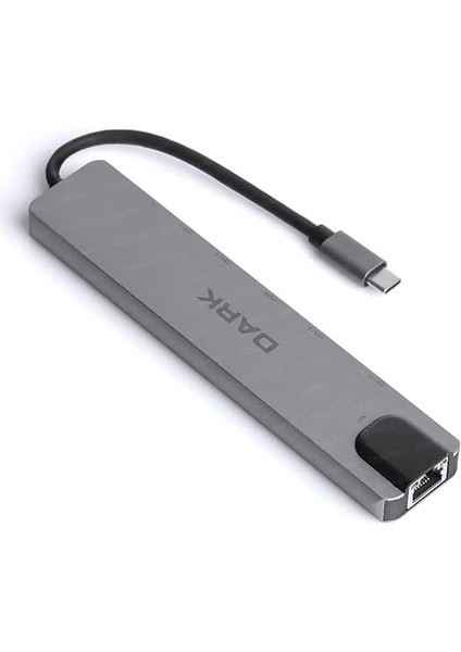 USB 3.1 Type-C 8 In 1 Ethernet/hdmı/tf Sd Kart Okuyucu/usb 3.0 - USB 2.0 / Usb-C & Usb-C Pd Dönüştürücü Çevirici Hub (DK-AC-U31X40) modelleri