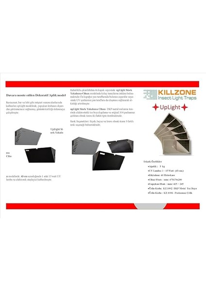 Uplight Duvara Monte Sinek Tutucu & Öldürücü Efk Cihazı (Siyah) fırsatları