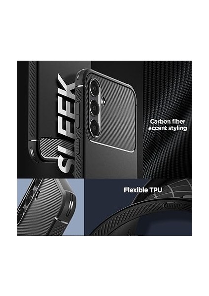 Galaxy S23 Fe ile Uyumlu Kılıf Rugged Armor Matte Black - ACS06376 modelleri