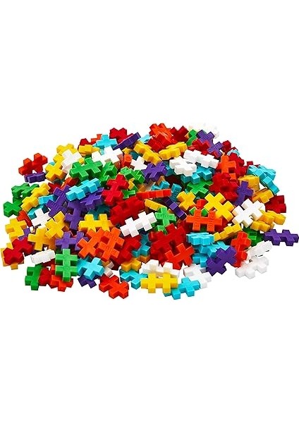Plus 9604262 Parlak Yapı Oyuncağı, Gökkuşağı, Yaratıcı Yapı Taşları Tüpü, 240 Parça, Çok Renkli, Mini modelleri