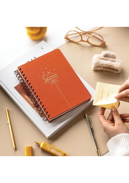 Spiralli Keten Süresiz Planlayıcı Ajanda Mercan