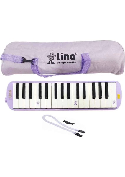 Bfs Lino 32 Tuşlu Bez Çantalı Melodika Pastel Mor