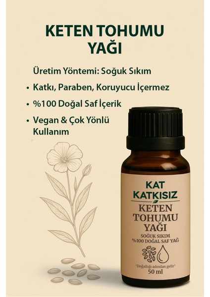 Keten Tohumu Yağı 50ML Soğuk Sıkım, %100 Saf ve Katkısız fiyatları