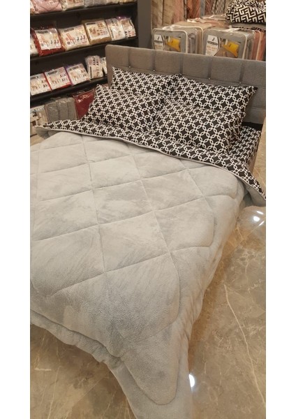 Welsoft Pamuklu Yastık Kılıflı Çift Kişilik Yorgan