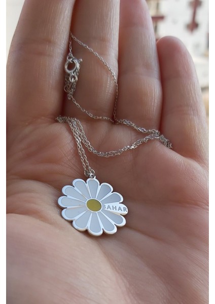 925 Ayar Gümüş Isimli Papatya Kolye