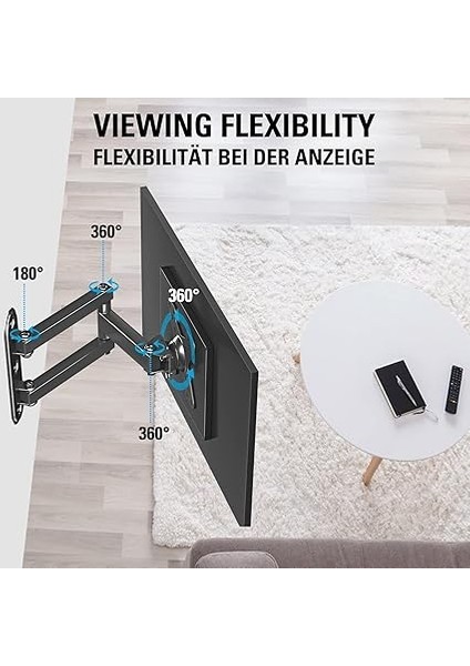 Dream Monitör Duvar Askısı, Monitör Askısı, Döndürülebilir, Eğilebilir, Fischer Dübel Dahil, Çoğu 10 – 26 Inç Led, LCD Monitör/bilgisayar Için, Maks. Vesa 100 x 100 Mm, 15 Kg'a Kadar, fiyatları